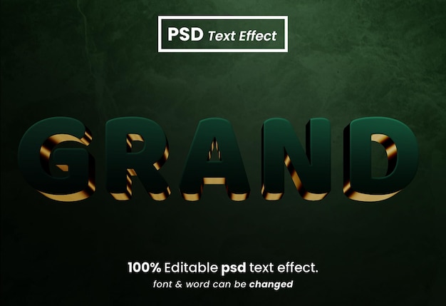 Grand Effet De Texte Premium Modifiable 3d