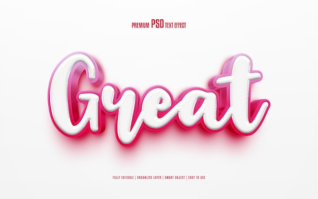 Grand effet de texte psd premium modifiable en 3d