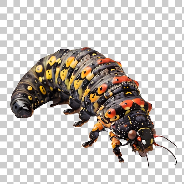 PSD un grand insecte orange et noir