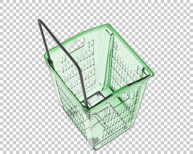 Grand Panier Sur Fond Transparent Illustration De Rendu 3d