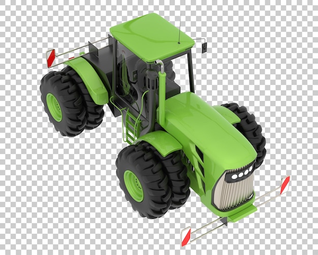 PSD grand tracteur sur fond transparent illustration de rendu 3d