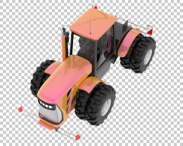 Grand Tracteur Sur Fond Transparent Illustration De Rendu 3d