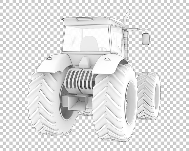 PSD grand tracteur sur fond transparent illustration de rendu 3d