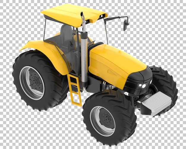 PSD grand tracteur sur fond transparent illustration de rendu 3d