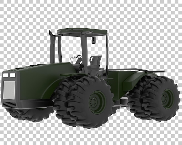 PSD grand tracteur sur fond transparent illustration de rendu 3d