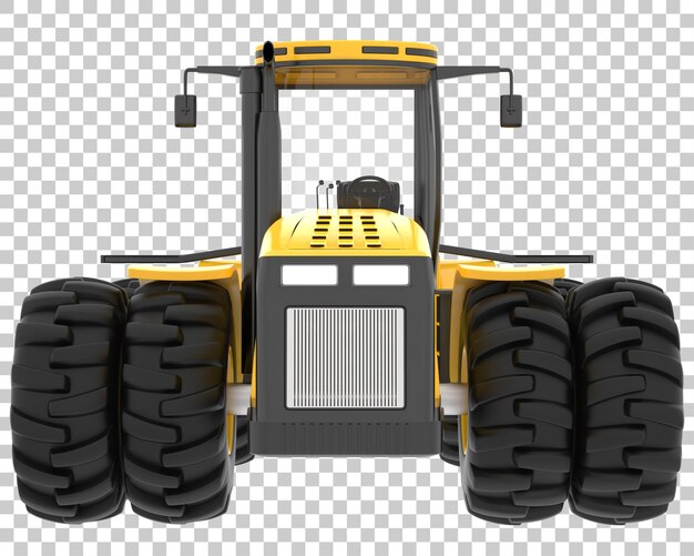 PSD grand tracteur sur fond transparent illustration de rendu 3d