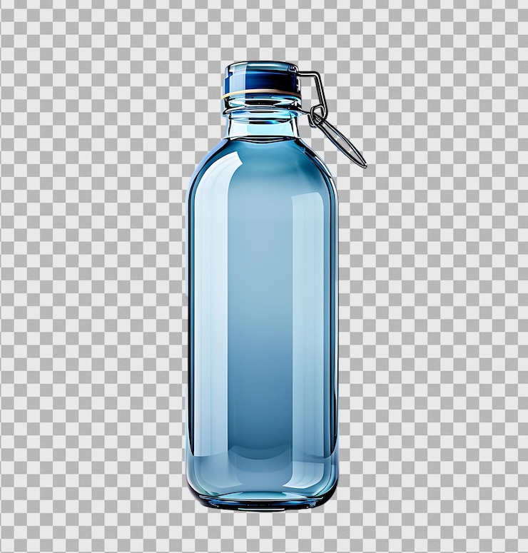 PSD grande bouteille d'eau sur un fond transparent isolé