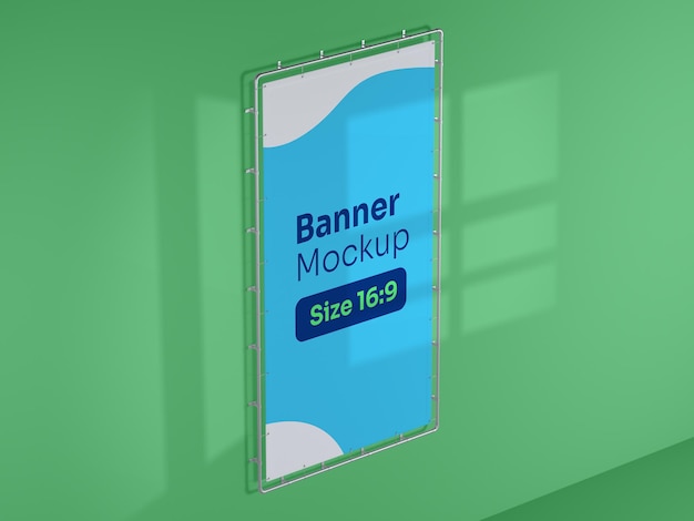 PSD grande cartaz de publicidade de parede mockup psd bandeira ao ar livre