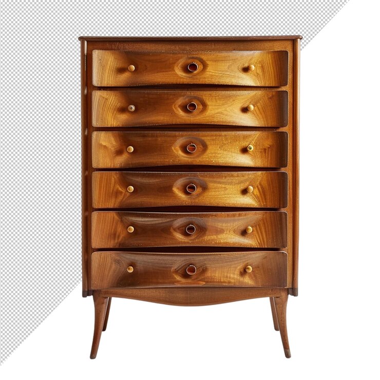 PSD une grande commode en profil latéral