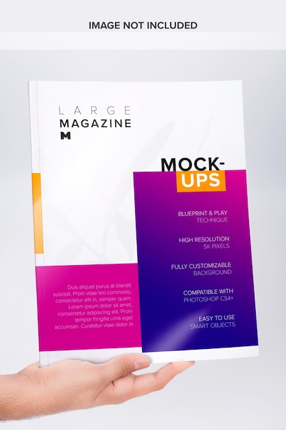 Grande mockup di copertina di una rivista