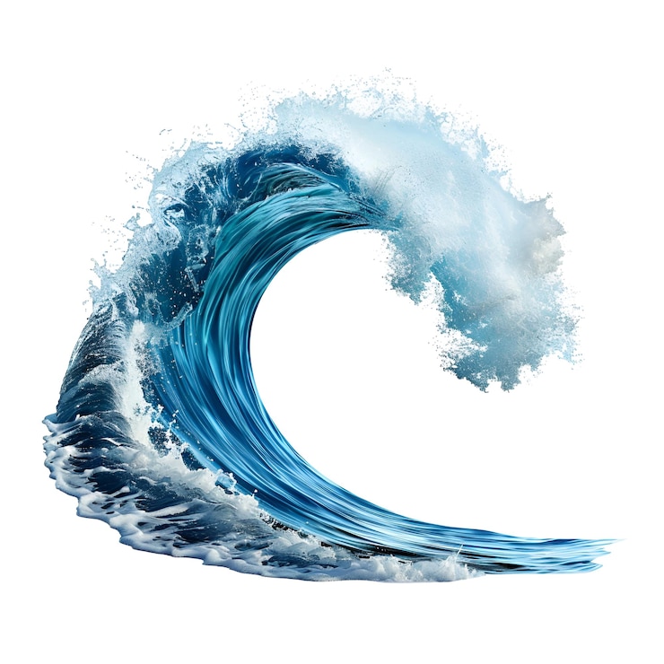 PSD grande onda azul do mar