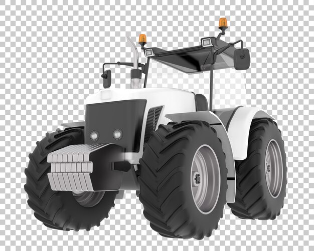 Grande veicolo agricolo su sfondo trasparente 3d rendering illustrazione