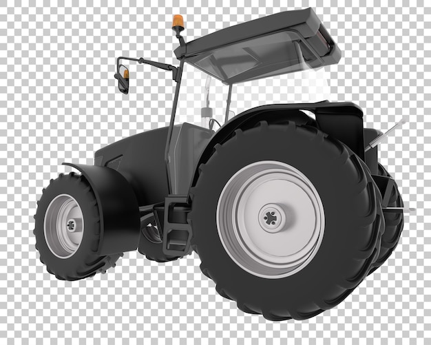 PSD grande veículo agrícola na ilustração de renderização 3d de fundo transparente
