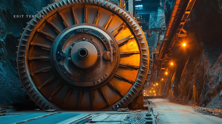 PSD grandes equipos industriales en el túnel de la mina