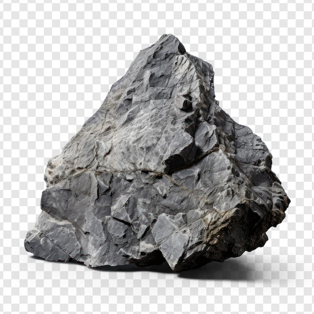 PSD granito boulder baixo poli em fundo de transparência psd