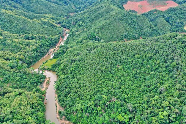 PSD granja en el río corriente