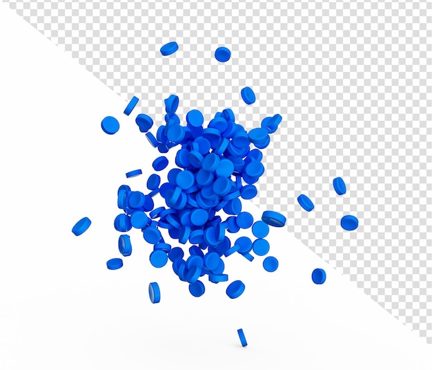 Gránulos azules de polipropileno poliamida antecedentes industria del plástico y los polímeros microplástico