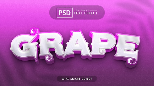 grape text editable font effect