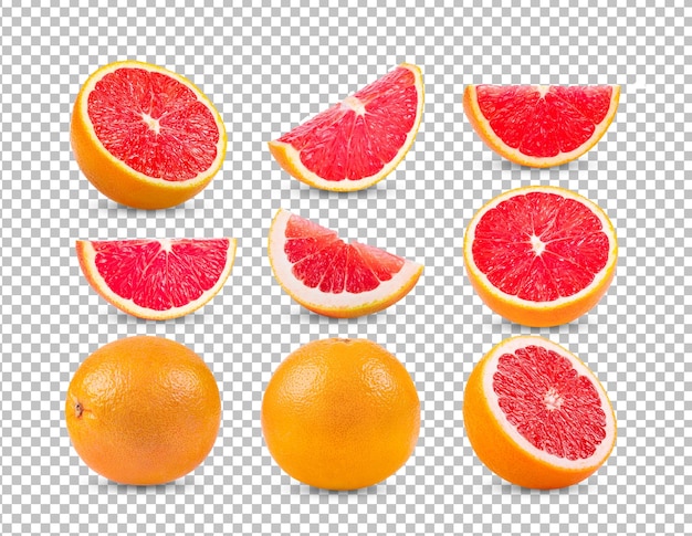 Grapefruit isoliert auf Alphaschicht