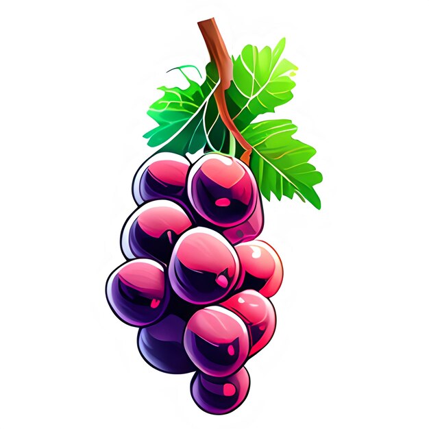 PSD grapes ilustração design clipart