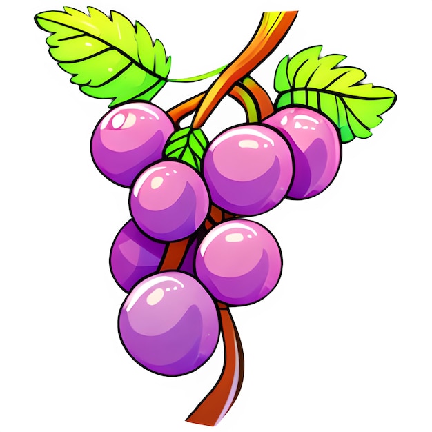 PSD grapes ilustração design clipart