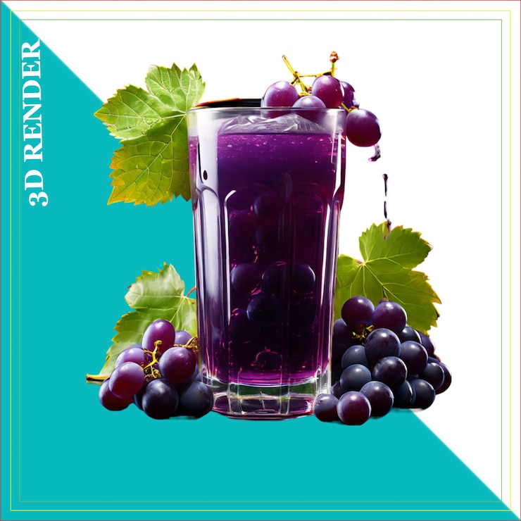 PSD grapes juice benefitsredblackpurplegreenjuice transparent