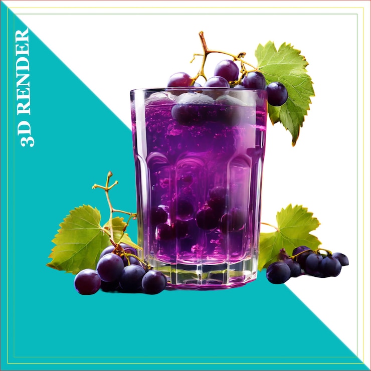 PSD grapes juice benefitsredblackpurplegreenjuice transparent