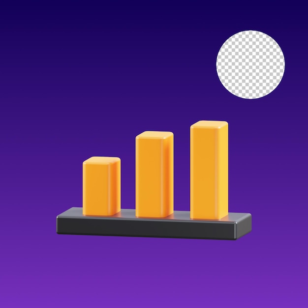 graph chart 3d illustration