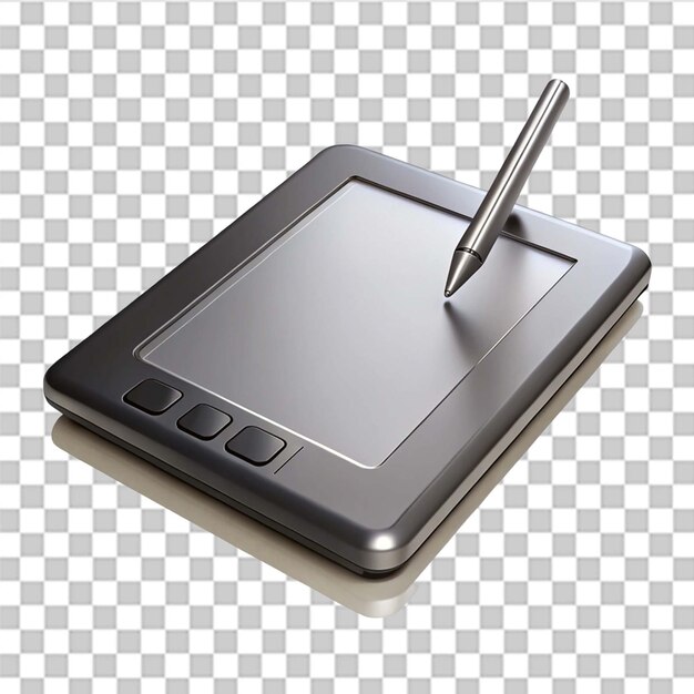 Graphic tablet 3D icon isolated on transparent background
