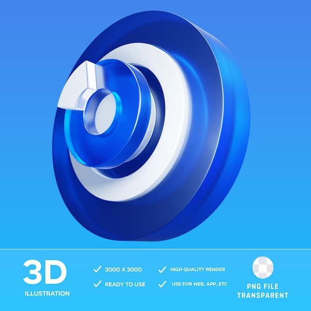 Graphique en forme de pie PSD en 3D