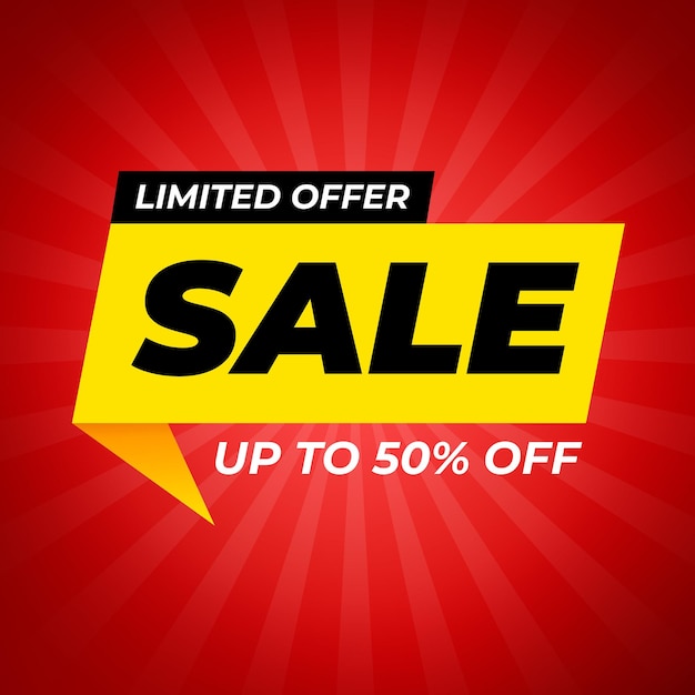 Graphique promotionnel de l'offre limitée de vente