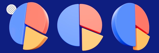 PSD graphique à secteurs de rendu 3d