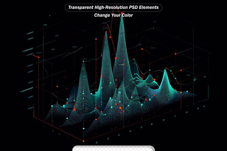 PSD graphique de trading boursier ou forex et graphique en chandelier adapté au concept d'investissement financier