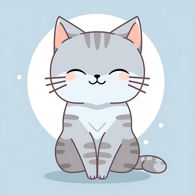 PSD le graphique vectoriel plat du chat est simple et minimal.