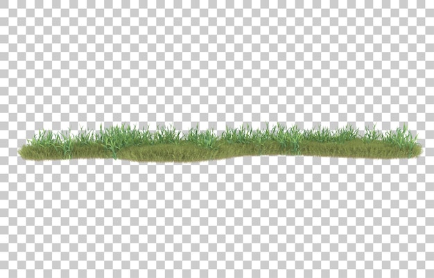 Gras auf transparentem hintergrund. 3d-rendering - abbildung