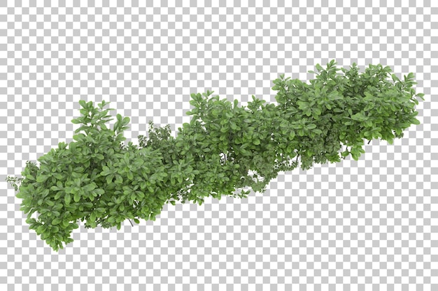 grasfeld für zusammensetzung lokalisiert auf hintergrund mit maske 3d-rendering-illustration