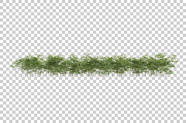 grasfeld für zusammensetzung lokalisiert auf hintergrund mit maske 3d-rendering-illustration