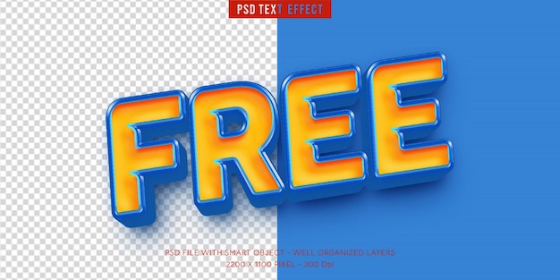 Gratuito con effetto stile 3d modificabile