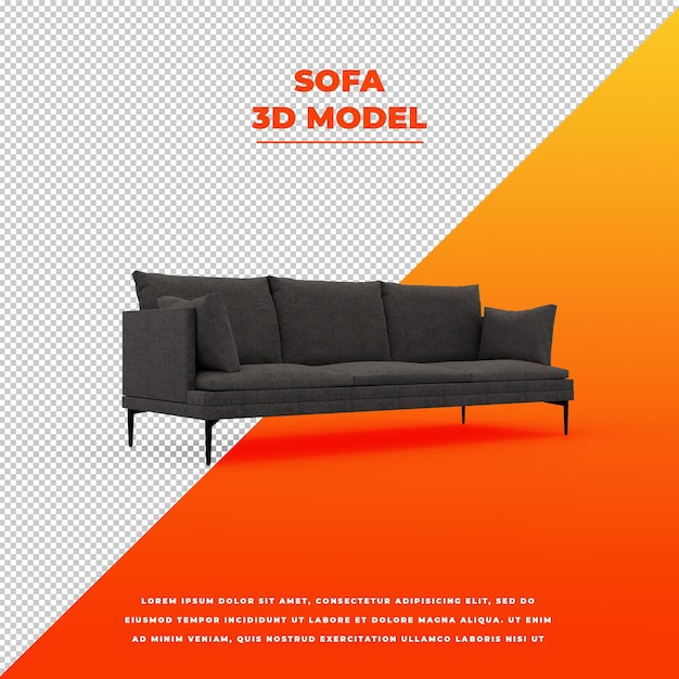 Graues sofa mit kissen