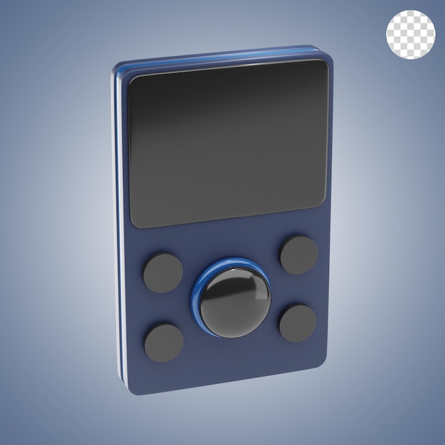 gravador de voz ícone 3D e ilustração