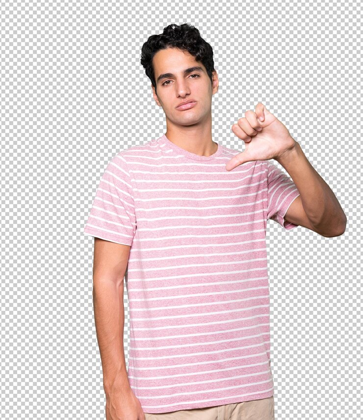PSD grave joven haciendo un gesto de derrotado