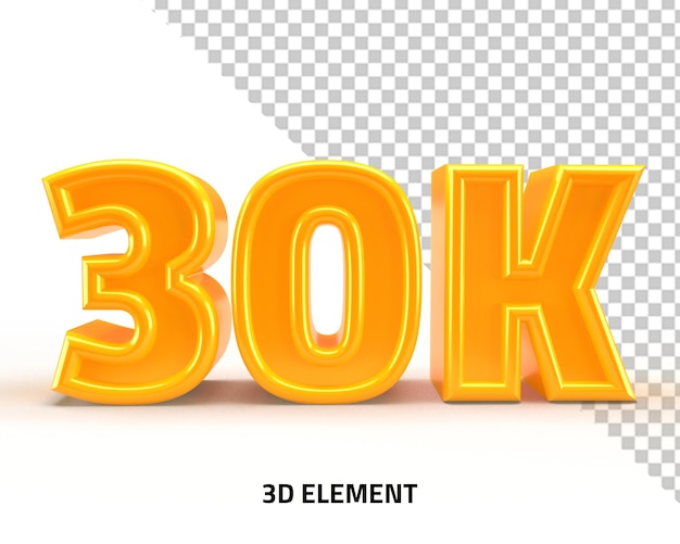 Grazie per la celebrazione 30k follower 3d abbonati