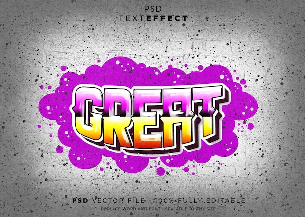 Great Graffiti PSD Text Effect