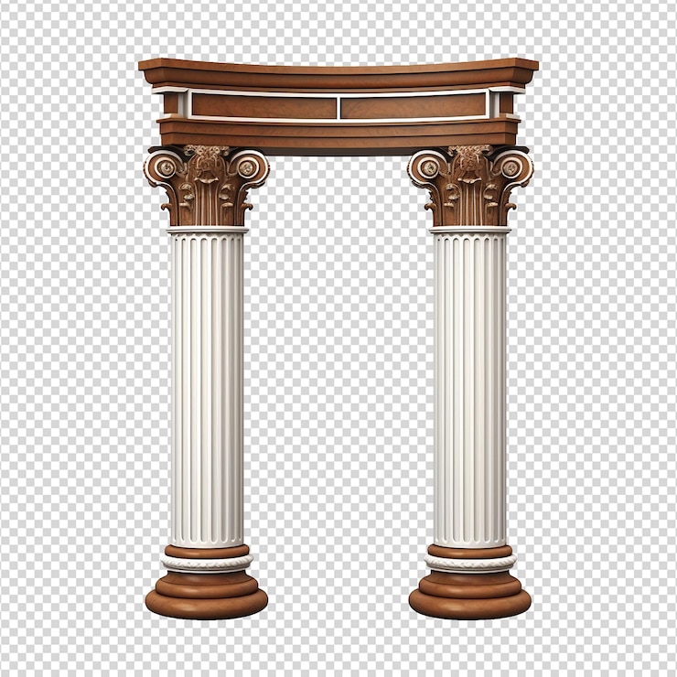 PSD greek column isolated on transparent background png