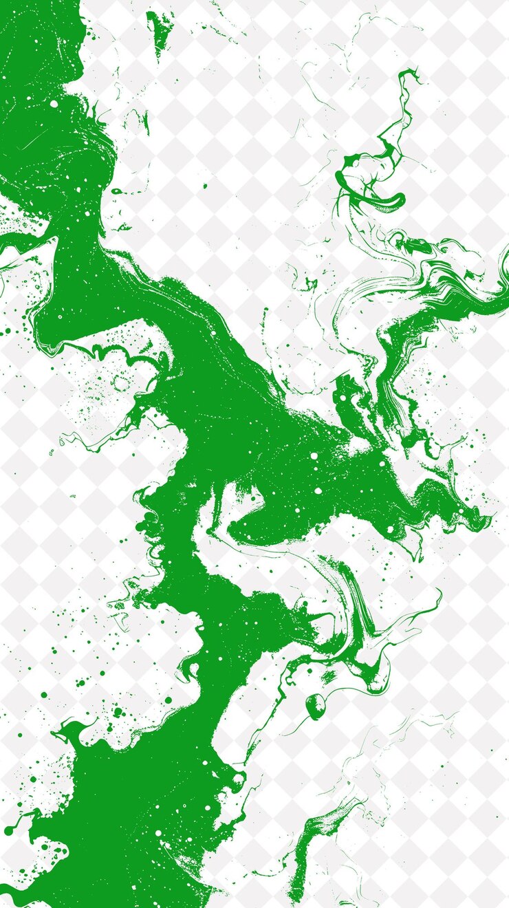 PSD green and red ink on a checkered background