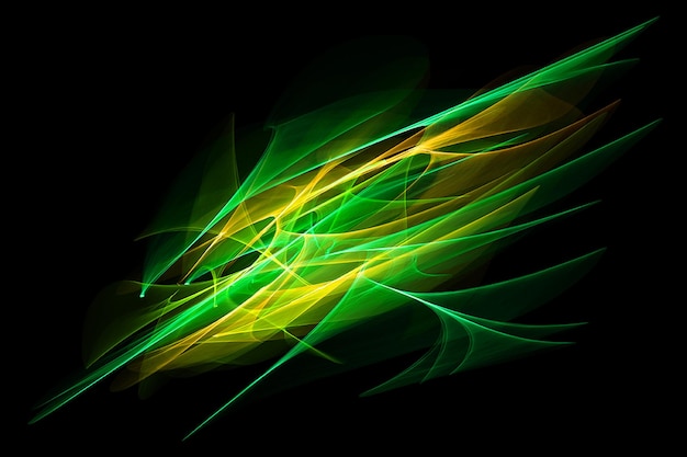 Green and yellow image of a green and yellow swirls