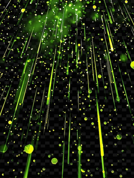 PSD green and yellow lines on a black background