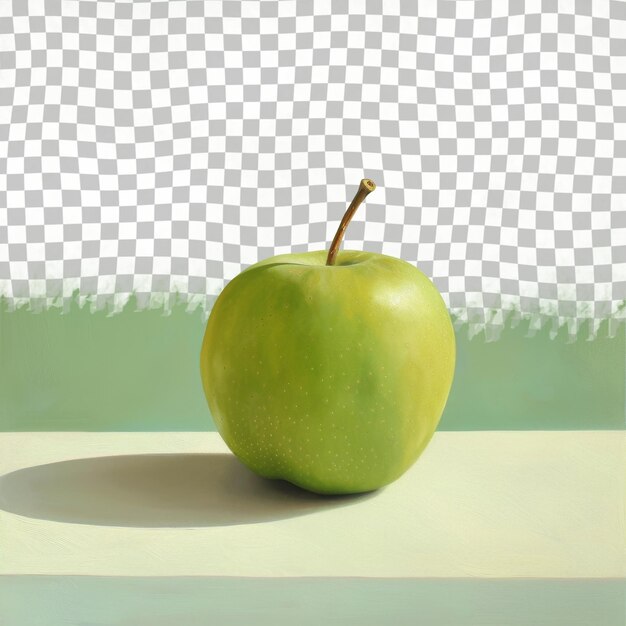 PSD a green apple with a white background and a white background