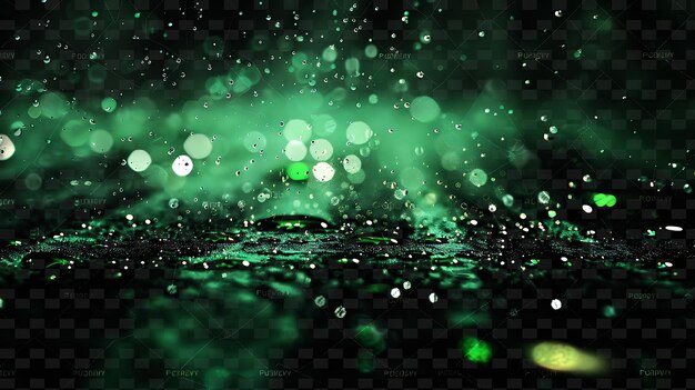 PSD a green background with water drops on it