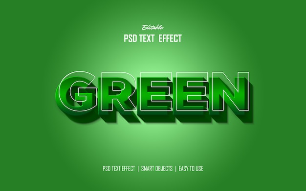 Green bold text style effect